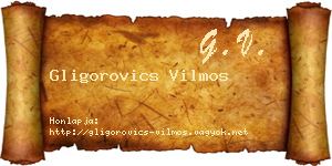 Gligorovics Vilmos névjegykártya