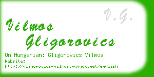 vilmos gligorovics business card